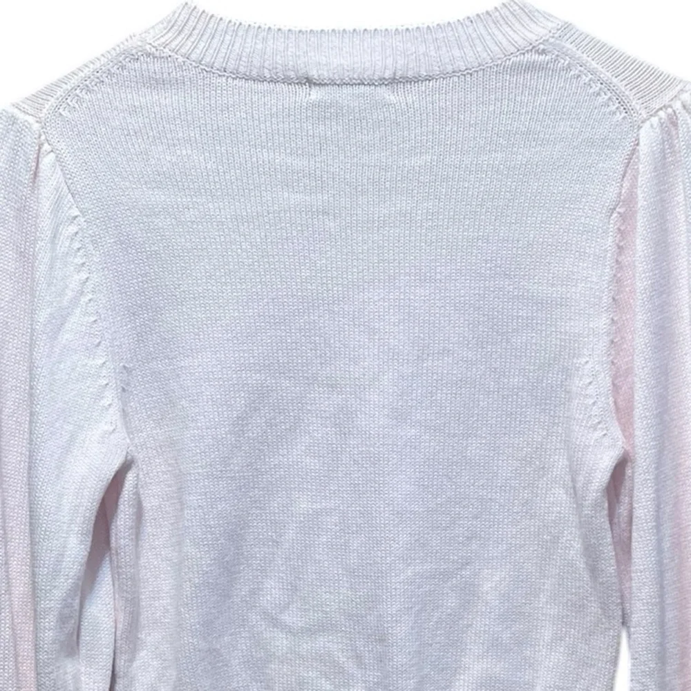 525 America Sweater Braided Tie Puff Sleeve Sweater Size Small